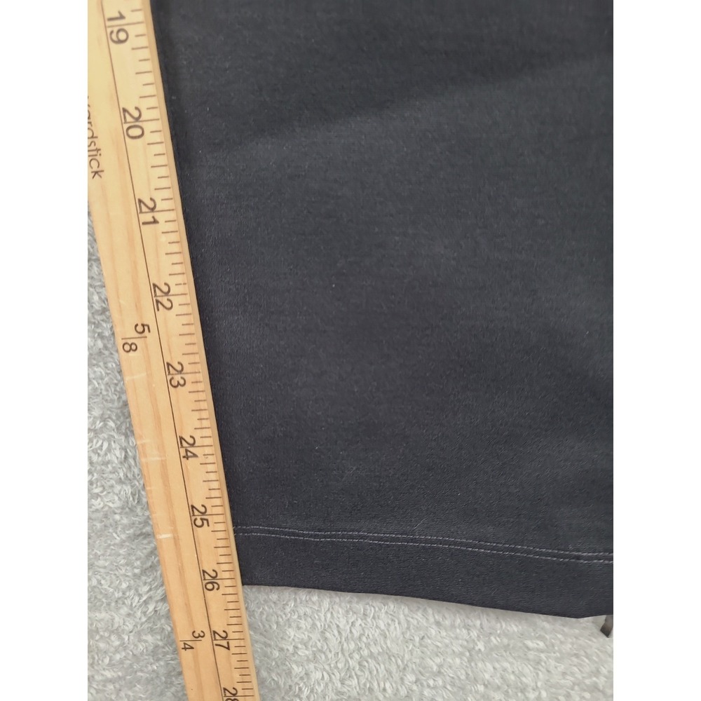 Eileen Fisher XL Black Knit Zipper Hem Stretch‎ Pants Leggings Trousers Pull On - Picture 5 of 9